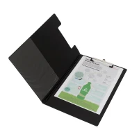 Clipboard Bantex FC Folio With Cover 4211 Blue Black / Papan Jalan Ukuran Folio Hitam Biru